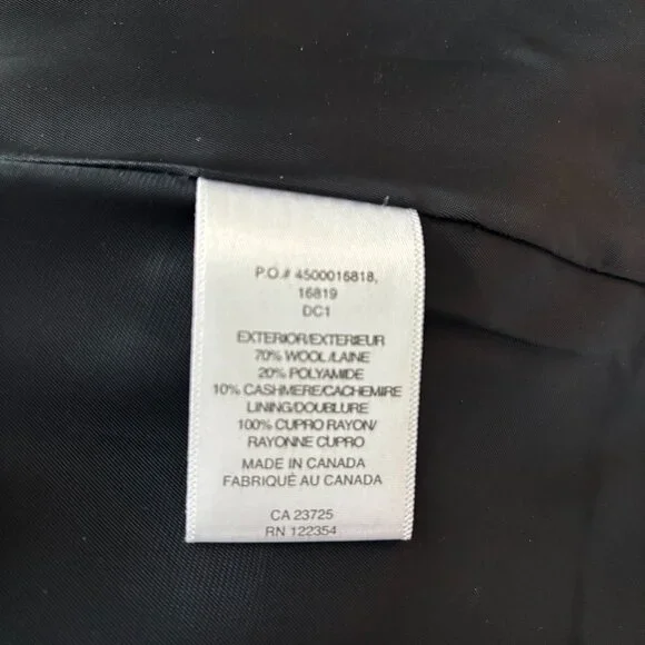 nearly new Aritzia navy wool/cashmere peacoat - Picture 4 of 5